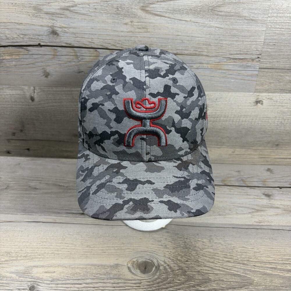 Hooey Chris Kyle Strapback Hat Patriotic Gray Camo American Flag Punisher Logo